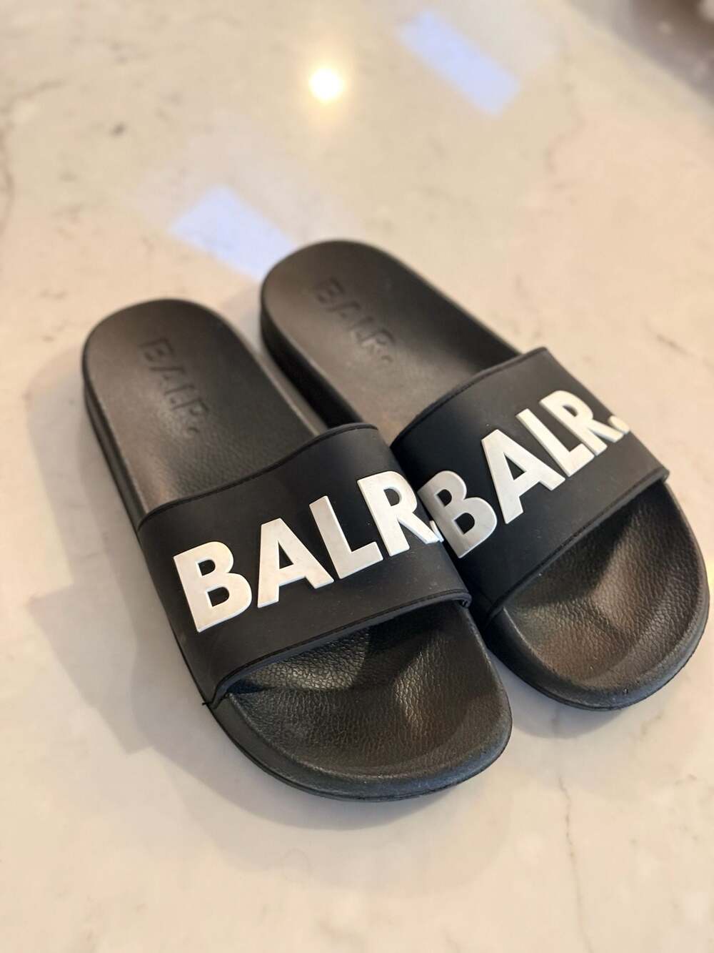 BALR. Black Logo Sliders Slides Size EU 43